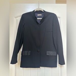 IVOIRE Women’s Vintage 100% Silk Black Blazer, made in France
